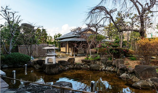 日本庭園で撮影（屋外）